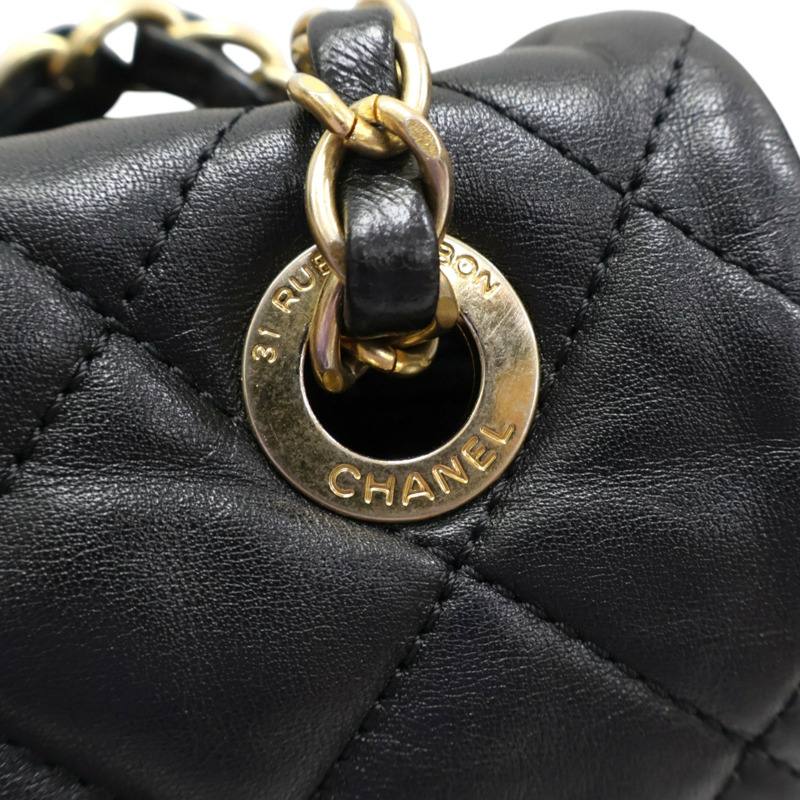黑色 菱格紋 牛皮 Elegance Flap 手提包 A66414【CHANEL 香奈兒】 A66414-8