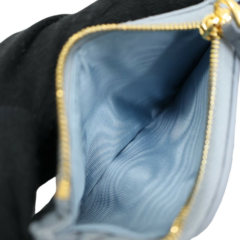 藍色 羊皮 Dior Caro Dahlia 扣式短夾 S5173【Dior 迪奧 】 S5173-4