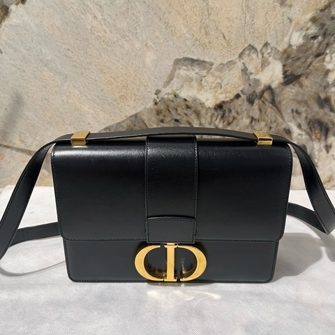 Dior黑金牛皮蒙田30