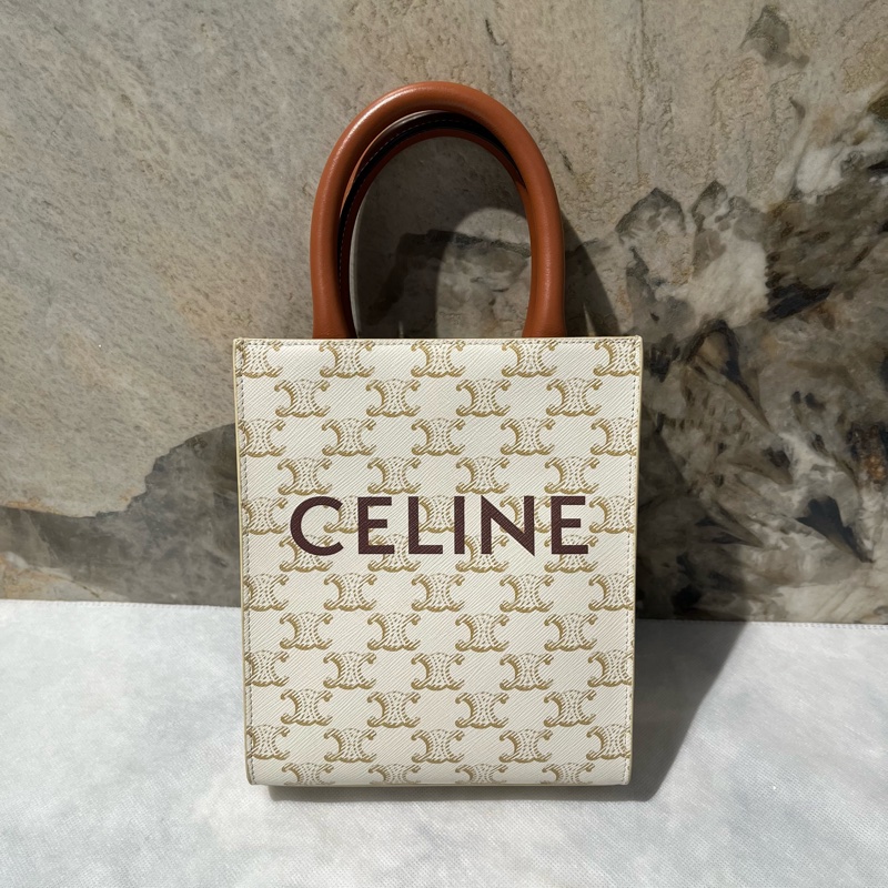 Celine 白色P V C凱旋門小號琴譜包-0