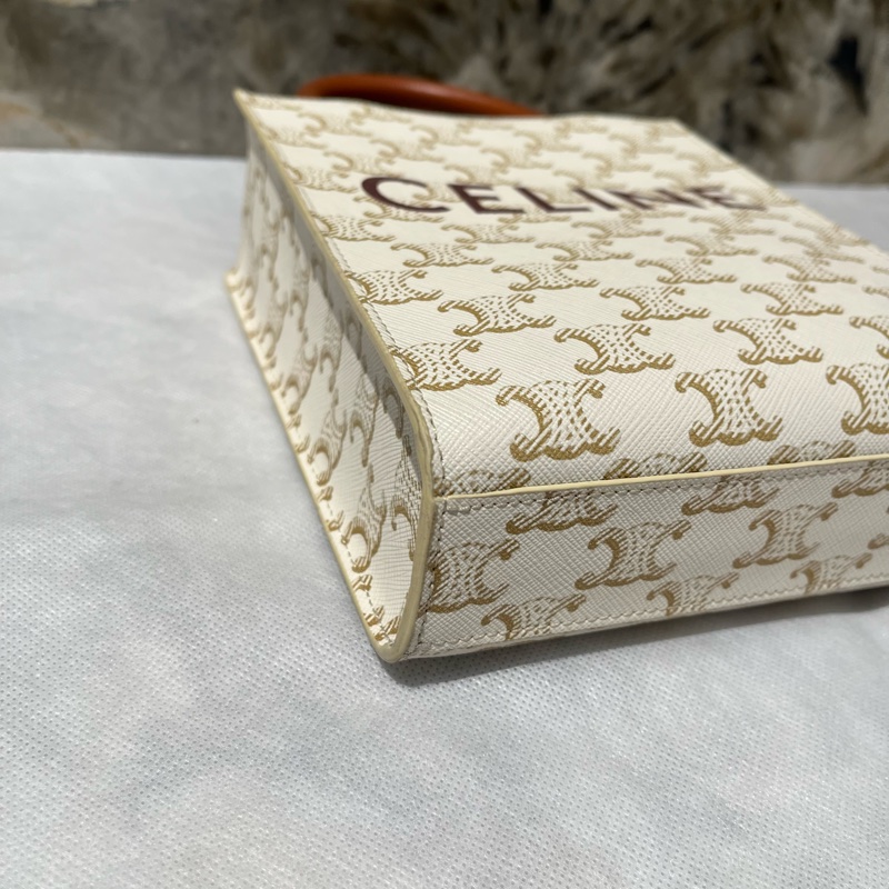 Celine 白色P V C凱旋門小號琴譜包-5