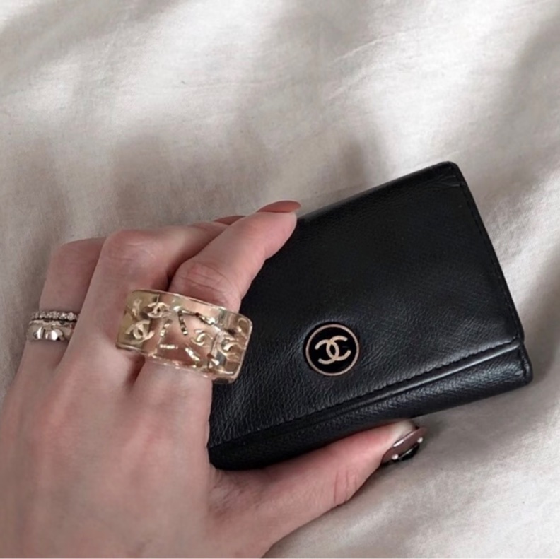 Chanel 黑金鑰匙包 香奈兒卡包 鑰匙包 Chanel錢包 卡夾-0