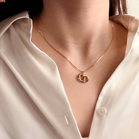 Christian Dior 迪奧 CD 鍍金項鏈 頸鍊