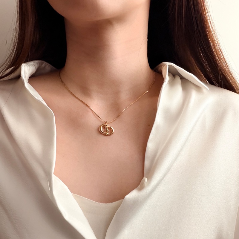 Christian Dior 迪奧 CD 鍍金項鏈 頸鍊-1