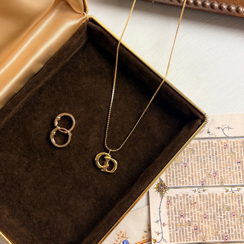 Christian Dior 迪奧 CD 鍍金項鏈 頸鍊-2