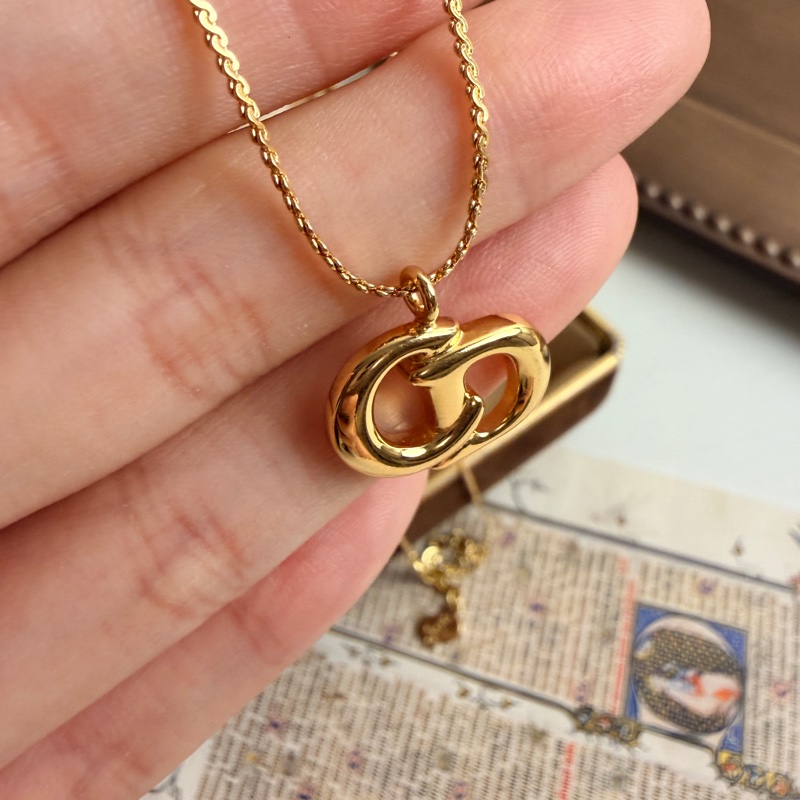 Christian Dior 迪奧 CD 鍍金項鏈 頸鍊-10
