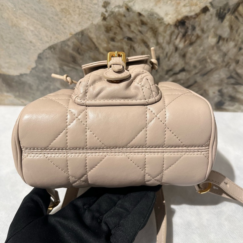 Dior淡米色羊皮Caro 後背包-4