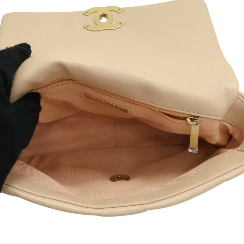 淺褐色 菱格紋 羊皮 19 bag 肩背包 AS1160【CHANEL 香奈兒】 AS1160-2