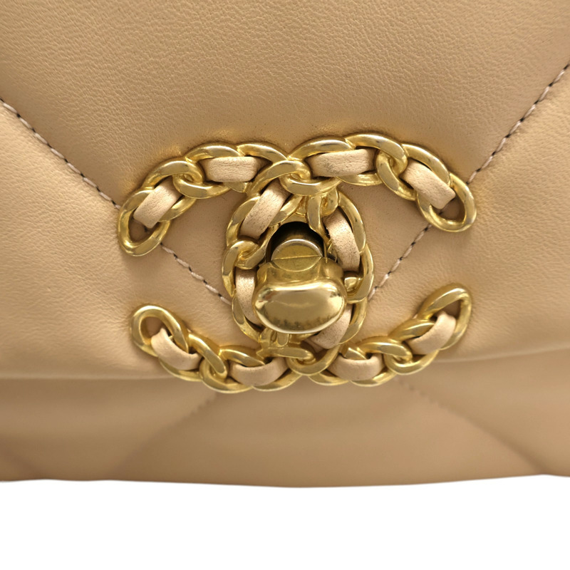 淺褐色 菱格紋 羊皮 19 bag 肩背包 AS1160【CHANEL 香奈兒】 AS1160-4