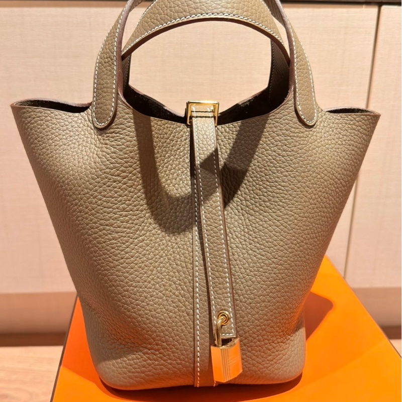 HERMES 菜籃子18 K刻大象灰-0