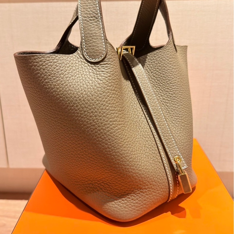 HERMES 菜籃子18 K刻大象灰-3