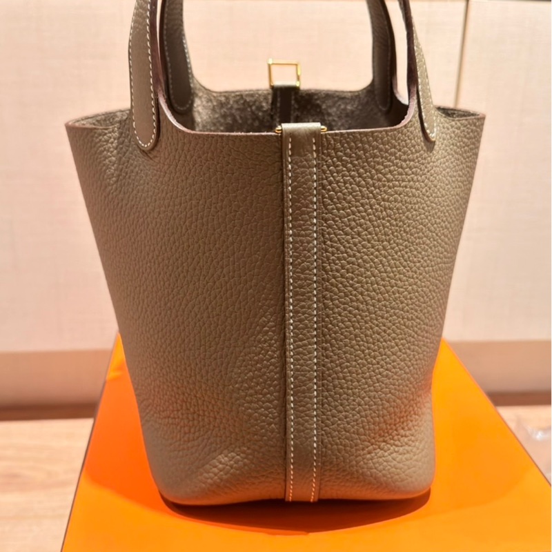 HERMES 菜籃子18 K刻大象灰-4