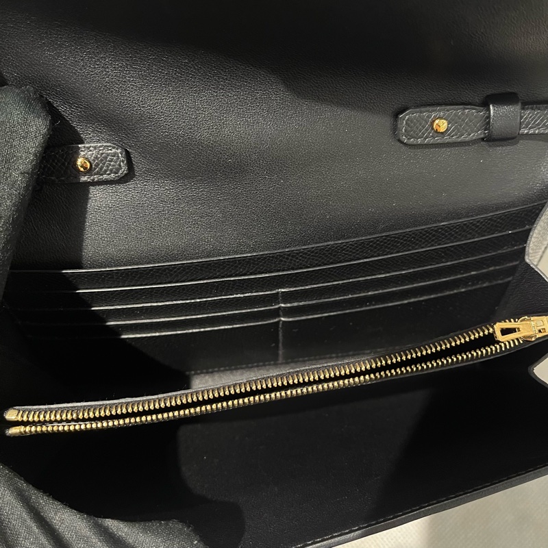 Hermes 黑 Epson 牛皮金釦Constance To Go-6