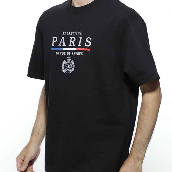 Balenciaga黑色PARIS T恤-4