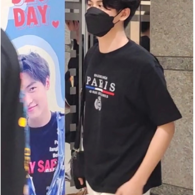 Balenciaga黑色PARIS T恤-5