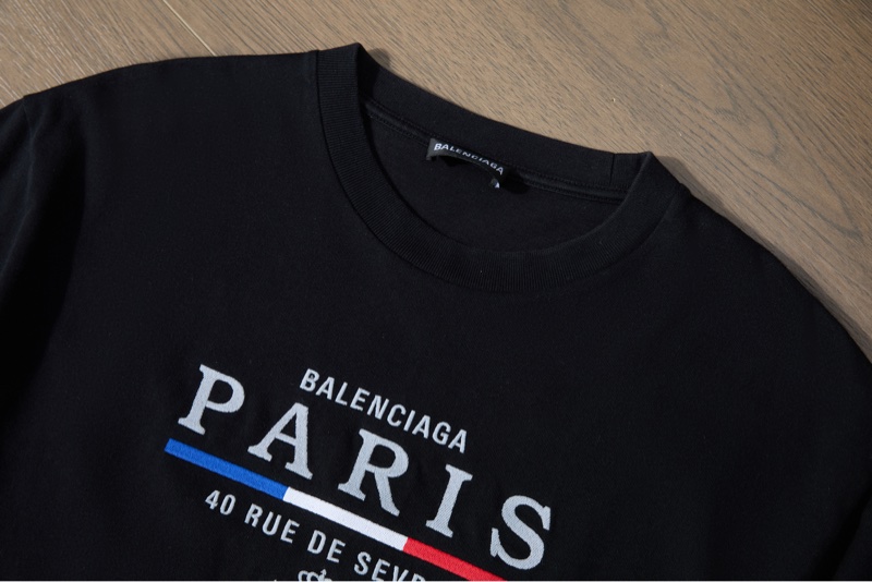 Balenciaga黑色PARIS T恤-6