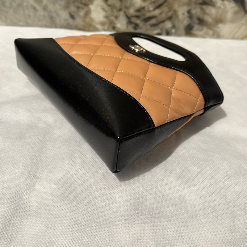 Chanel 黑奶茶油蠟皮 nano 31包-3