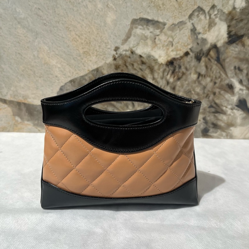 Chanel 黑奶茶油蠟皮 nano 31包-6