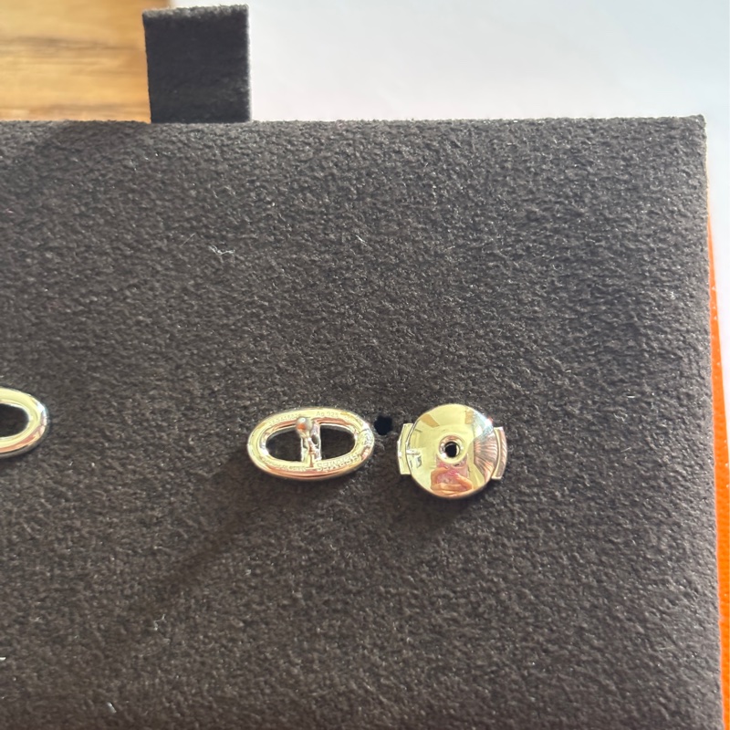 Hermes 愛馬仕 925純銀 Faramdole 豬鼻子 針式耳環-3