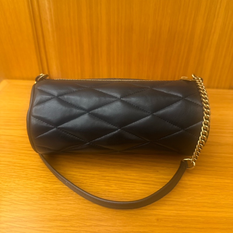 YSL Sade 黑金 圓筒包-7