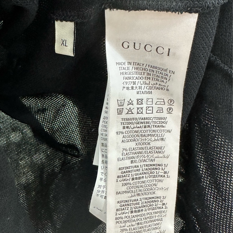 Gucci全新反光織帶logo短袖Polo衫 XL-2