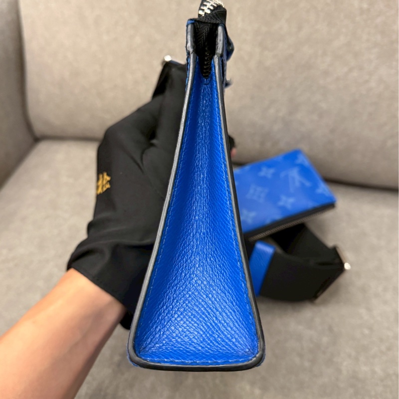 LV藍老花限定二合一側背包-2