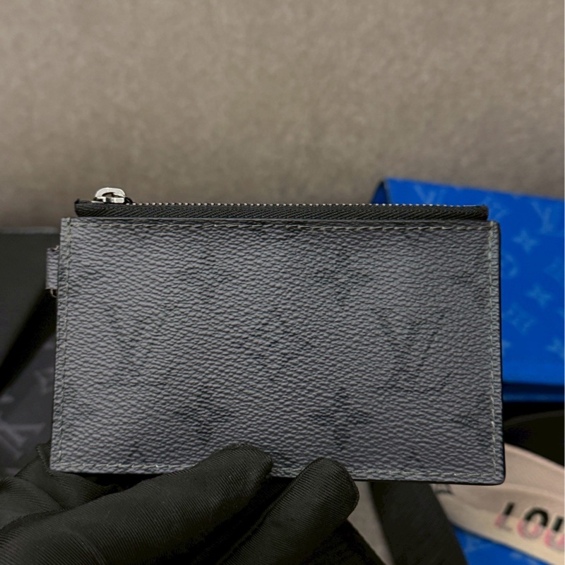 LV黑老花二合一側背包-7