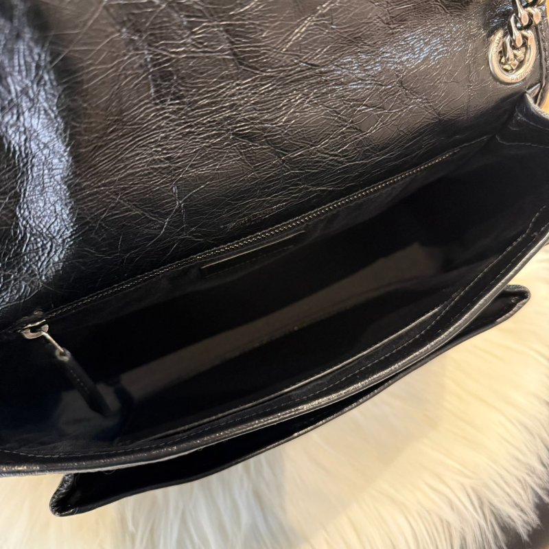 YSL NIKI 中號 黑銀-6