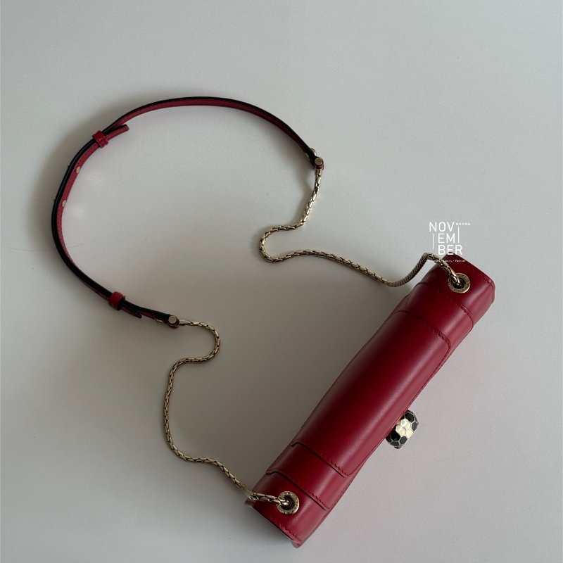 99新🆕 Bvlgari 寶格麗 Serpenti Forever斜揹包 紅色❤️-2