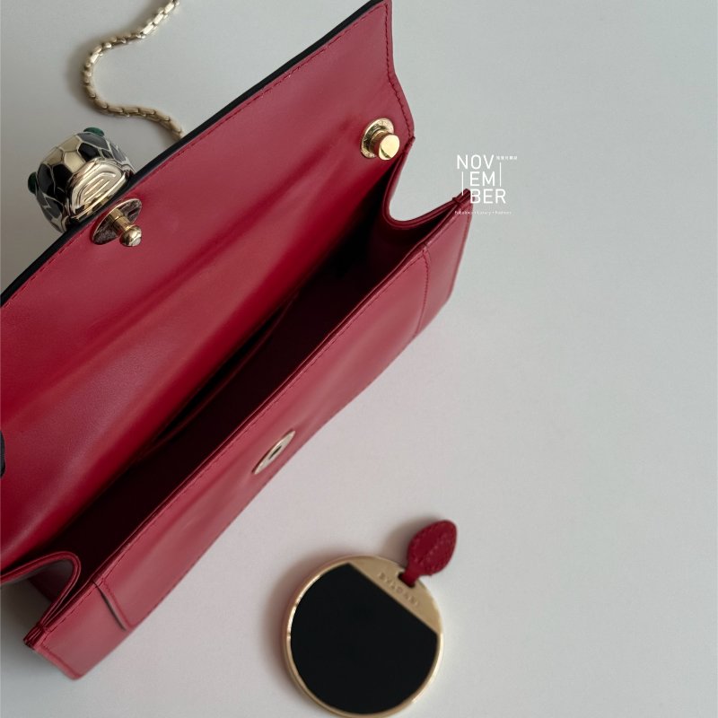 99新🆕 Bvlgari 寶格麗 Serpenti Forever斜揹包 紅色❤️-4