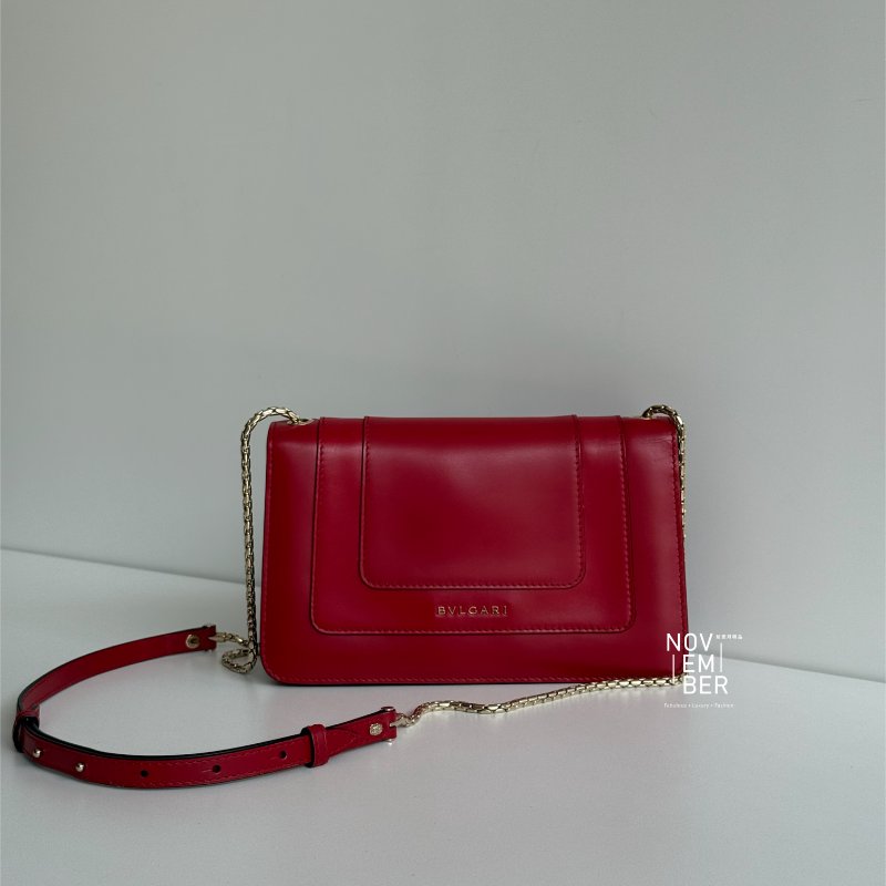 99新🆕 Bvlgari 寶格麗 Serpenti Forever斜揹包 紅色❤️-5