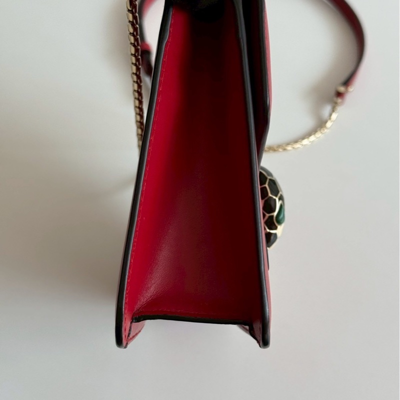 99新🆕 Bvlgari 寶格麗 Serpenti Forever斜揹包 紅色❤️-8
