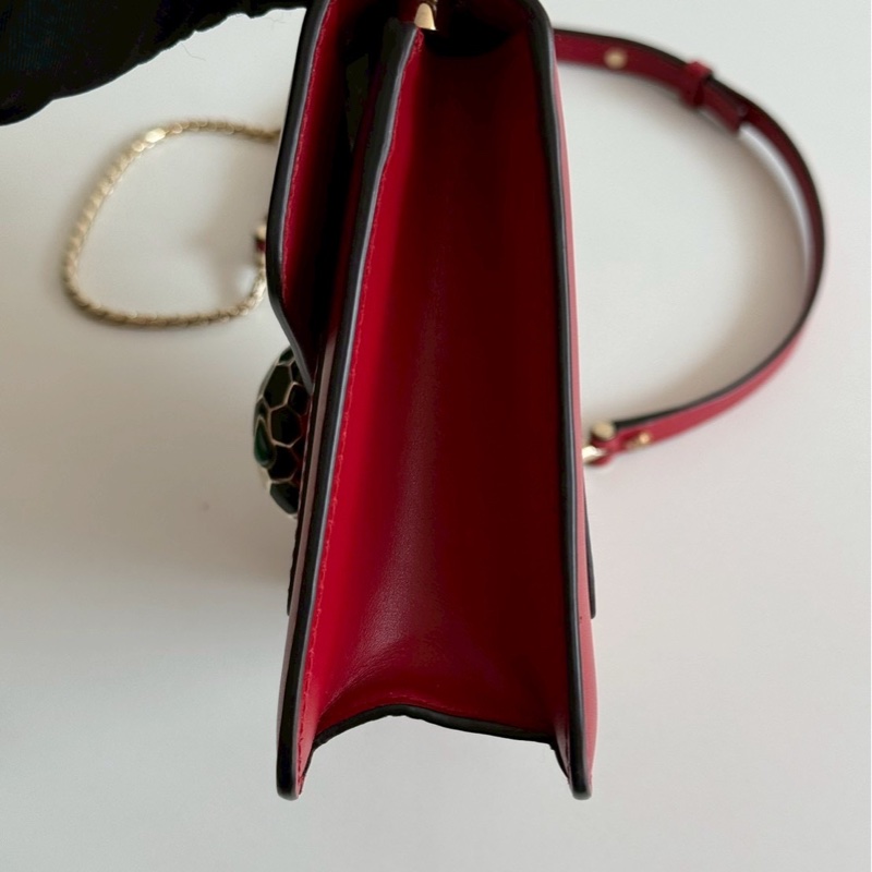 99新🆕 Bvlgari 寶格麗 Serpenti Forever斜揹包 紅色❤️-9