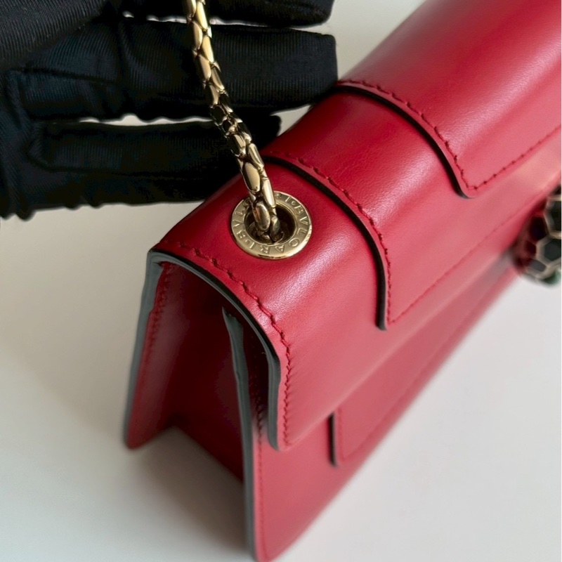 99新🆕 Bvlgari 寶格麗 Serpenti Forever斜揹包 紅色❤️-10