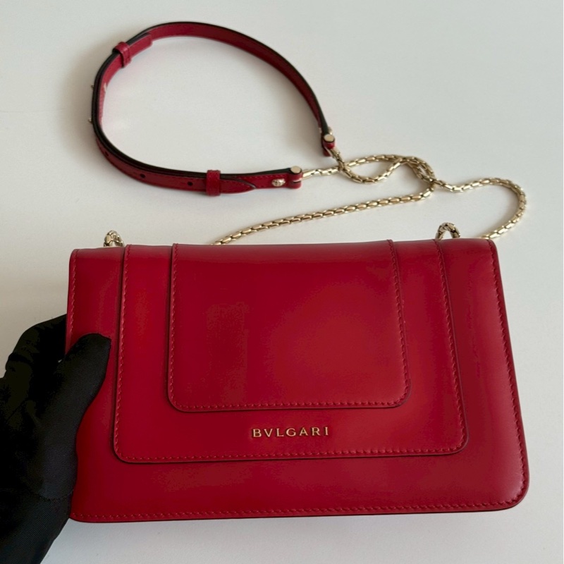 99新🆕 Bvlgari 寶格麗 Serpenti Forever斜揹包 紅色❤️-14
