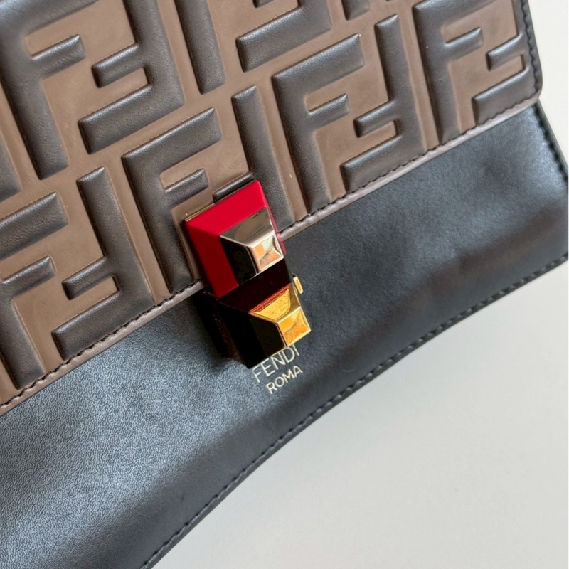 98新🤎 Fendi 芬迪 Kan I 老花鏈條包 小號-6