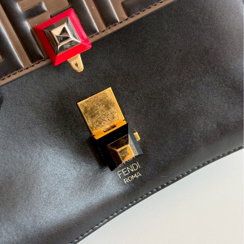 98新🤎 Fendi 芬迪 Kan I 老花鏈條包 小號-9
