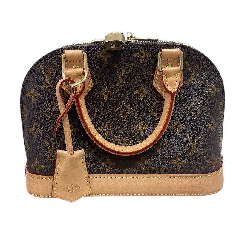 LOUIS VUITTON 路易威登 M46990 ALMA BB 貝殼包 PVC帆布 老花 棕色 金釦-1