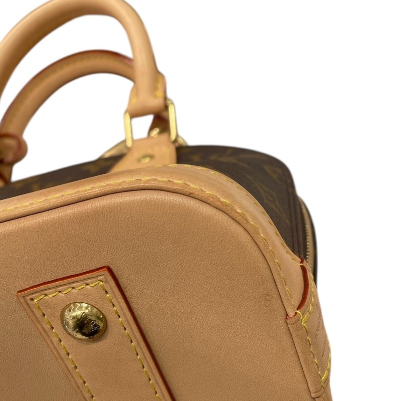 LOUIS VUITTON 路易威登 M46990 ALMA BB 貝殼包 PVC帆布 老花 棕色 金釦-7