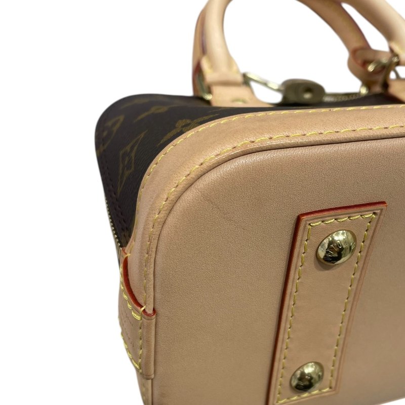 LOUIS VUITTON 路易威登 M46990 ALMA BB 貝殼包 PVC帆布 老花 棕色 金釦-8