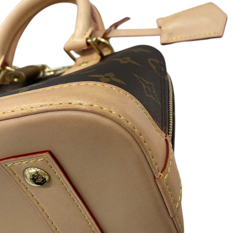 LOUIS VUITTON 路易威登 M46990 ALMA BB 貝殼包 PVC帆布 老花 棕色 金釦-9