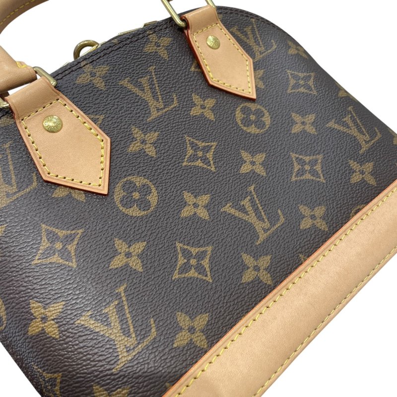 LOUIS VUITTON 路易威登 M46990 ALMA BB 貝殼包 PVC帆布 老花 棕色 金釦-10
