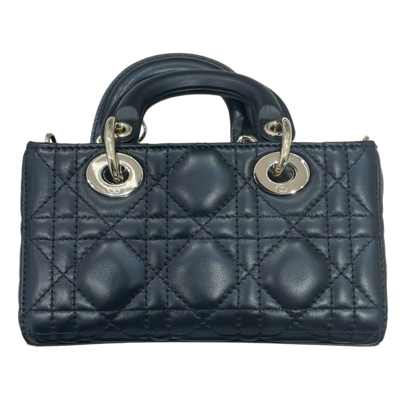 DIOR 迪奧 LADY D-JOY MICRO 黛妃包 皮革 黑色 金釦-2