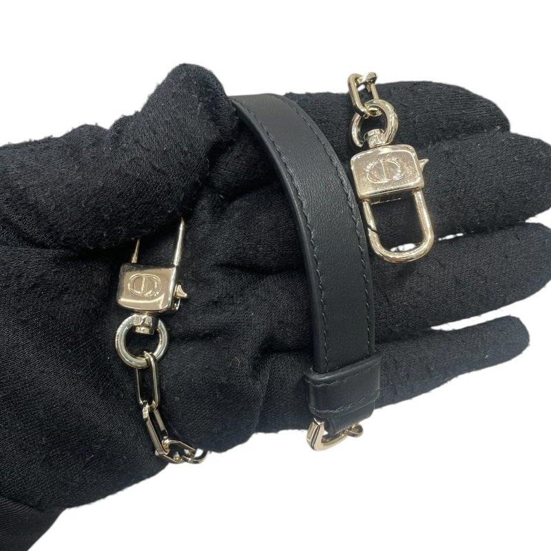 DIOR 迪奧 LADY D-JOY MICRO 黛妃包 皮革 黑色 金釦-12