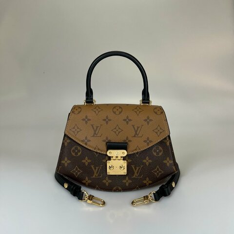 LV M46548/晶片款 雙拼色Tilsitt 扇子包