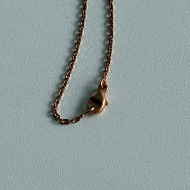 98新🩷 Hermès 愛馬仕 Pop H 項鍊 桃紅玫瑰金-7