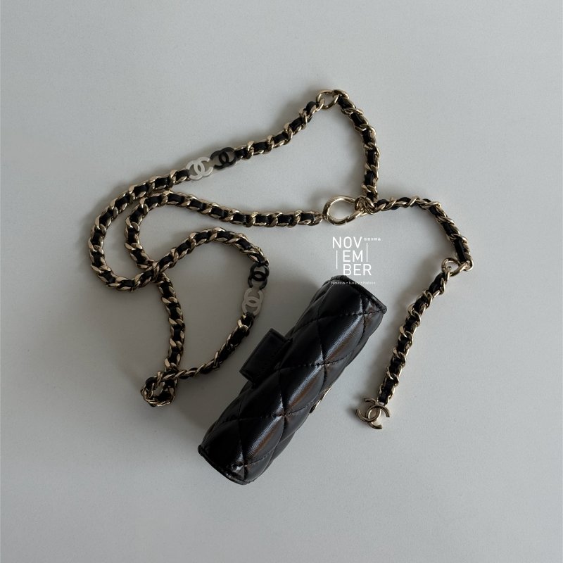 全新✨ Chanel 香奈兒 24K 腰包 黑色金釦🖤-2
