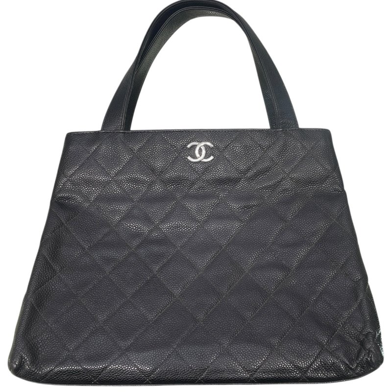 CHANEL 香奈兒 托特包 荔枝牛皮 黑色 金釦-0