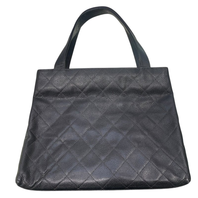 CHANEL 香奈兒 托特包 荔枝牛皮 黑色 金釦-1