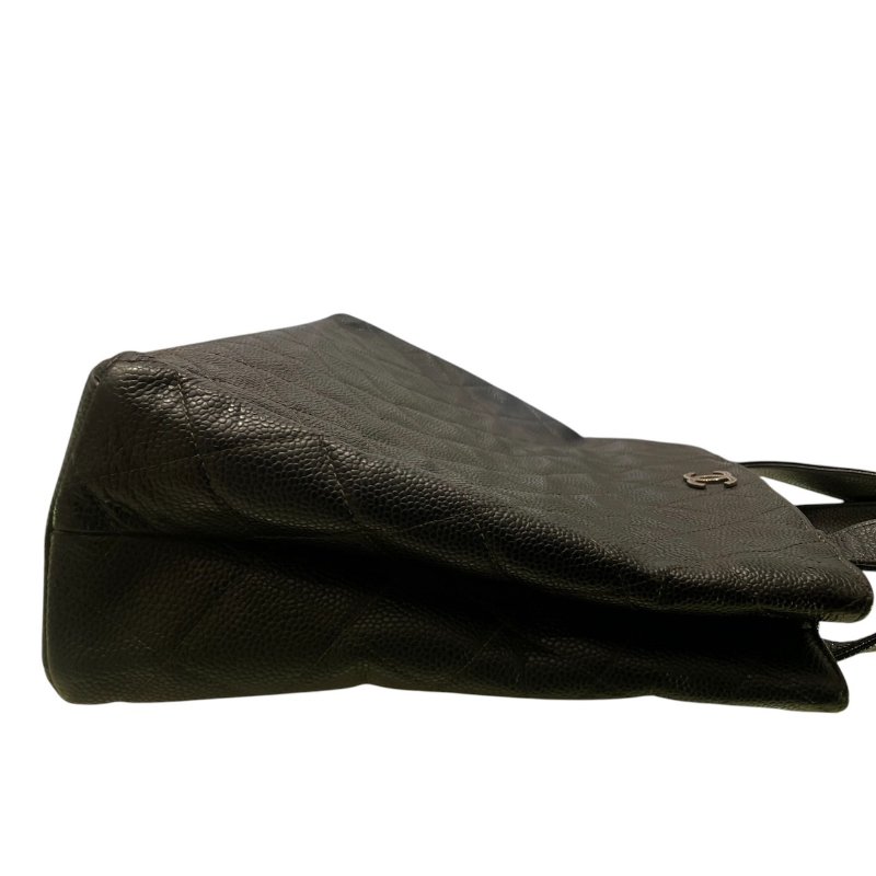 CHANEL 香奈兒 托特包 荔枝牛皮 黑色 金釦-2